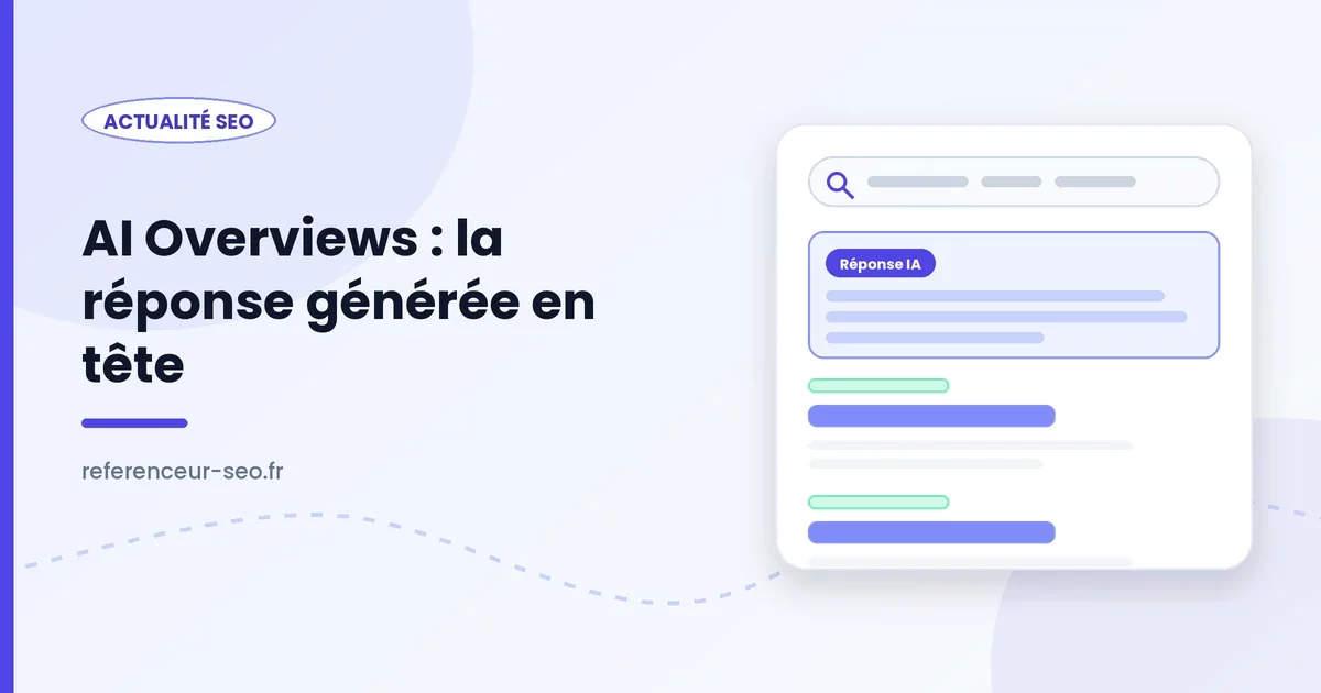 AI Overviews, réponse générée par IA en tête des résultats de recherche